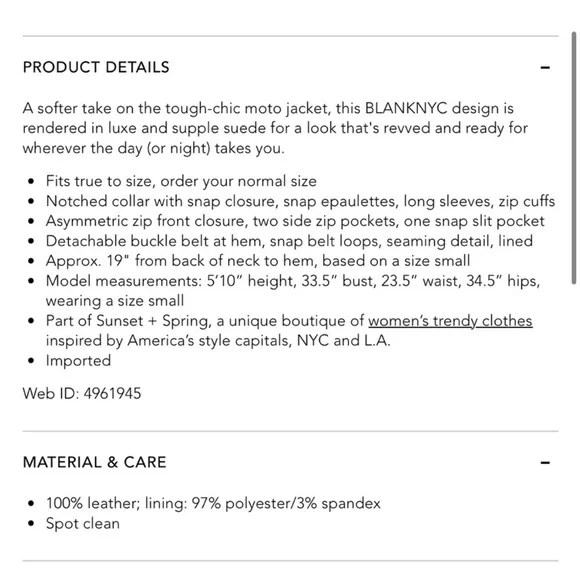 Blank NYC Suede Moto Jacket Sage Green Leather Size XL - Picture 15 of 15